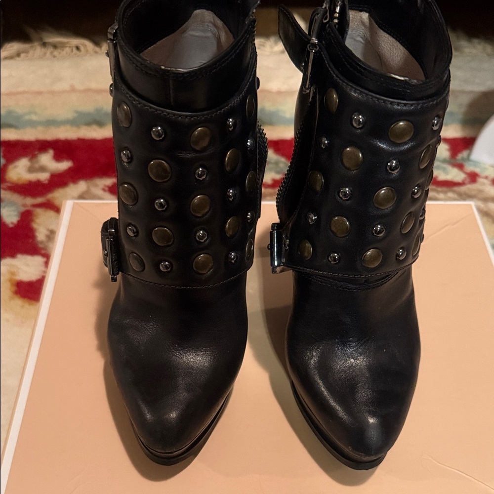 MICHAEL Michael Kors Black Studded Ankle Boots